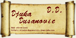 Đuka Dušanović vizit kartica
